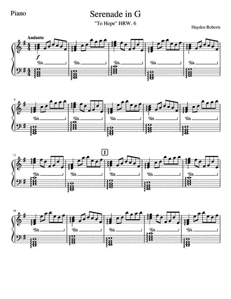 serenade in g major pdf